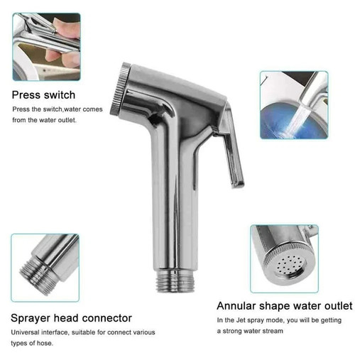 Chrome muslim shower head - shower,