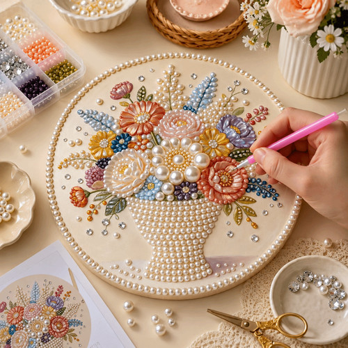 Pearl flower diamond - pearl,