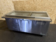 TRUE Prep Counter Top Salad / Sushi Bar Fridge 3 Door Castors