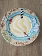 Yankee Candle Company Ceramic Beach Lighthouse Scene Collectible Plate 7.5 In