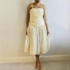 Zara cream draped - cream, midi