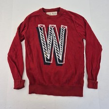 JACK WILLS Jumper XS Red Men's 100% Cotton Knitwear Casual Warm