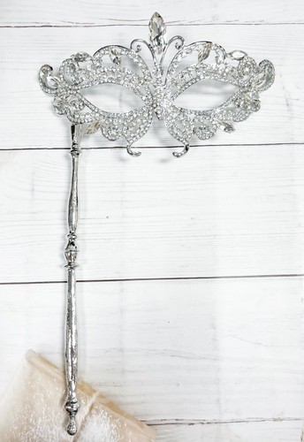 Masquerade mask with stick - masquerade,