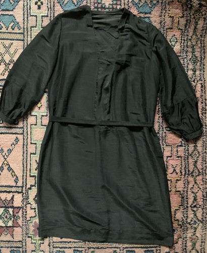 Vtg 30s black silk - 30s, party
