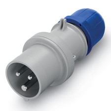 Scame 3 Pin Blue Commando Plug