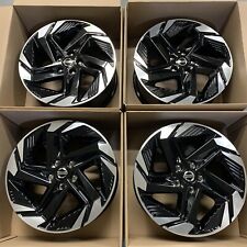 Genuine Set Of 4 Nissan Qashqai 18" Alloy Wheels Black And Diamond Cut