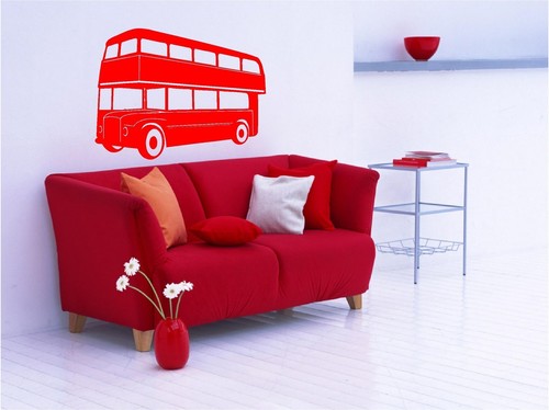 London bus wall - london,
