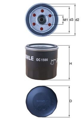 Mahle 1566 oil - oc,