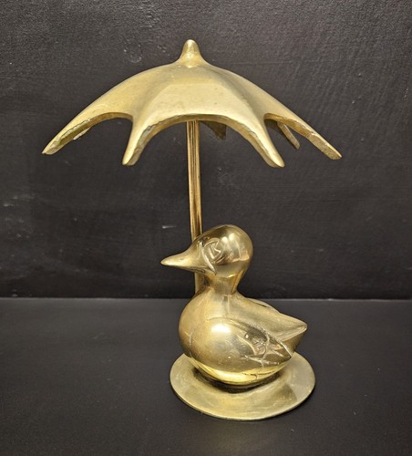 Vintage brass duck - vintage,