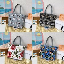 Beach Handbag Summer Shoulder Canvas Holiday Large Tote Bag Leaf Print PatternBe