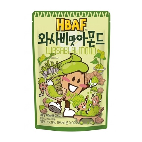 Korean wasabi almonds 120g - korean,