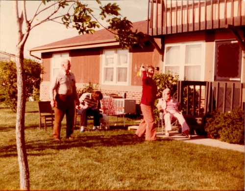 1980 photograph lawn - lawn, darts