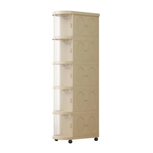 Rolling baby cabinet - cabinet, ribbed