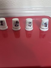 4 x Ceramic Cat Thimbles