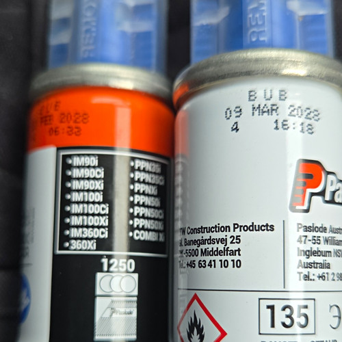 Paslode 1250 mpn 135 - 1250, fuel/gas