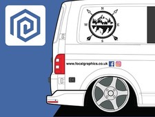 Compass Arrow Vinyl Decal For