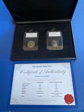 2020 The Brexit 50p Pair 2 Coin Set Withdrawal From EU ,1973 EEC Entry Ltd Ed