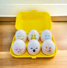 Vintage 1993 TOMY Hide & Squeak Eggs Educational Shape Sorter Play To Learn Toy