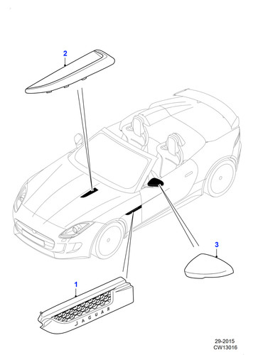 Jaguar mirror housing cover - housing,