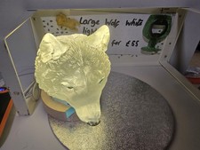 Handmade Wolf Head Resin Night Light