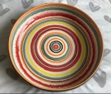 Large HABITAT Paella Party Table Serving Dish Bright Circles Design 14” VGC  