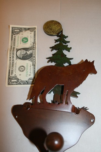 Metal wolf coat hanger - wolf,