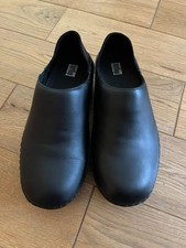 FitFlop Superloafer Black Leather Slip-on Clogs Shoes Size 5