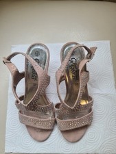 New Look Gorgeous Dusty Pink  Wedge Soft Feel and Diamontee Shoes Size 3