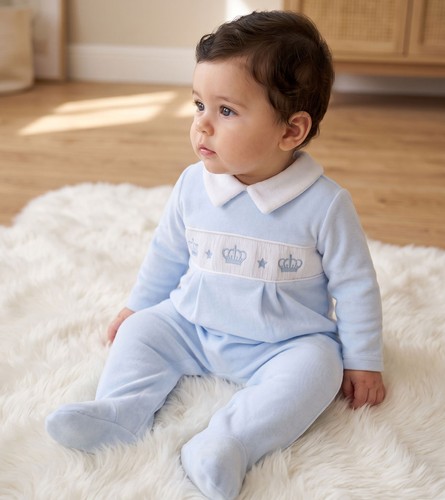 Baby boy velour - velour, sleepsuit