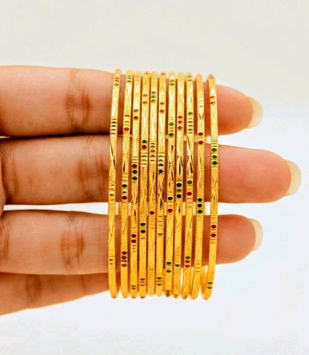 Ethnic bangles 22k - bangles, gold