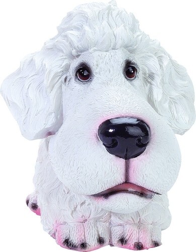 White poodle pooch bank - poodle, (piggy