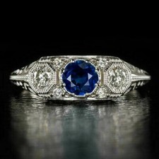 Art Deco Style Sapphire