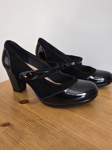 Clarks collection black patent - black,