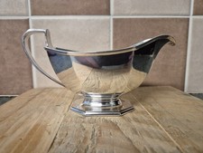 Antique HARRODS Regency Style Silver Plated Sauce Boat