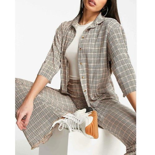 New topshop tan - tan, plaid