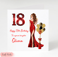Girls Personalised Birthday Card Daughter Granddaughter Niece 18th 21st 30th