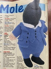 🧶 Alan Dart Mole & Toad Wind In The Willows Knitting Pattern Soft Toy & Sweater