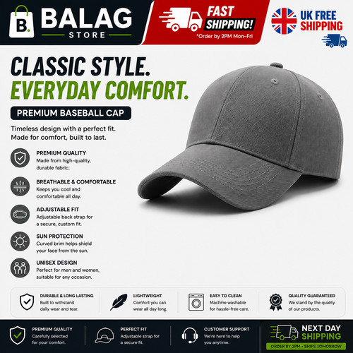 Oversize baseball cap plain - baseball,