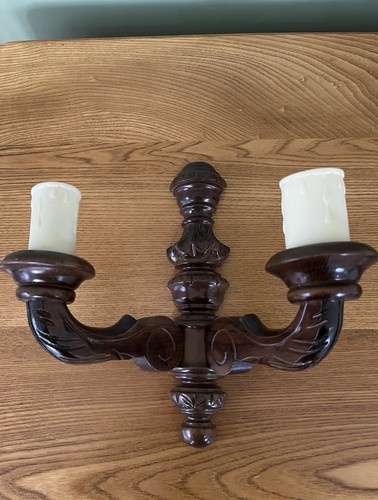 Wooden decorative wall light - wooden,