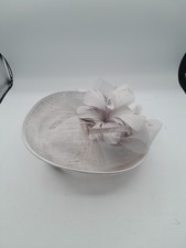 Large Silver Saucer Fascinator