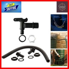Versatile 50cm Connector Pipe & Tap Set for Efficient Rainwater Harvesting