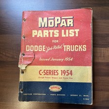 Dodge 1954 Original Book Mopar Parts List Manual .