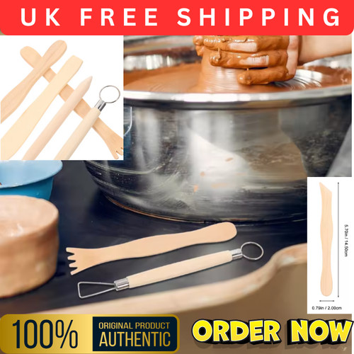 5pcs wooden pottery clay - pottery,