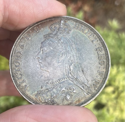 1890 victorian silver crown - victorian,
