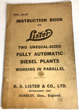 Lister instruction book for - book,