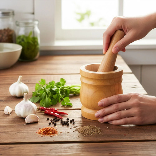 Durable wooden mortar and - durable,