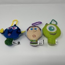 3 Disney Pixar Plush Keychains