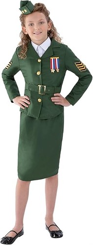Ww2 army girl costume khaki - girl,