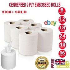 Centrefeed White Rolls 2ply