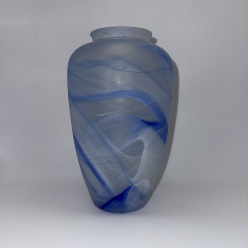 Vintage matt glass vase - vintage, blue
